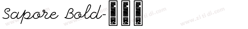 Sapore Bold字体转换
